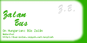 zalan bus business card