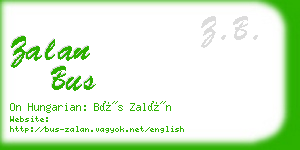 zalan bus business card